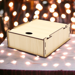 Ламинированная Подарочная коробка из HDF 17,5*15,5*6,5 см / Универсальная и прочная